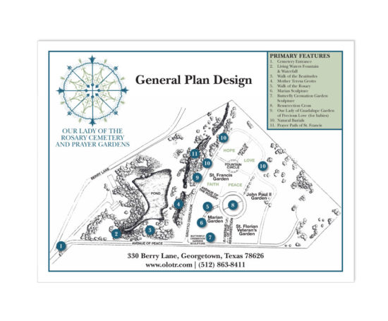 Our Lady of the Rosary map designed by Dan Poore