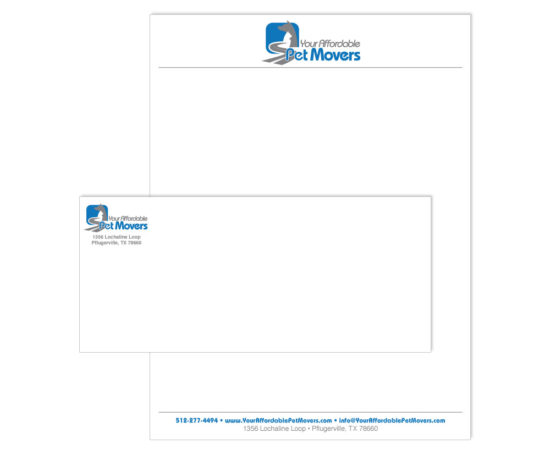 Your Affordable Pet Movers letterhead designed by Dan Poore