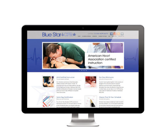 Blue Star CPR website designed by Dan Poore