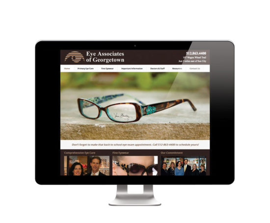 Eye Associates of Georgetown website designed by Dan Poore
