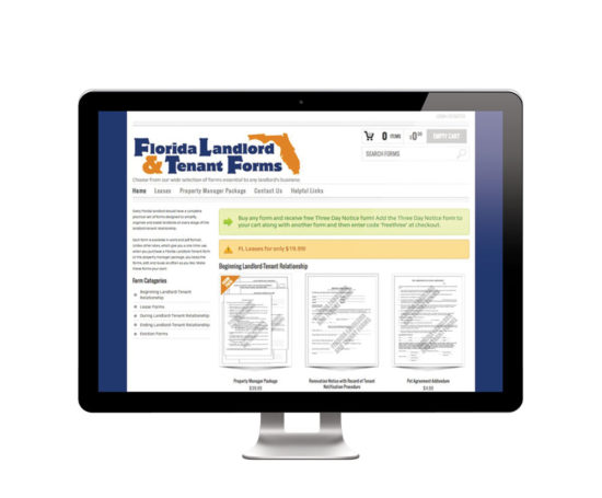 Florida Landlord and Tenant Forms website designed by Dan Poore